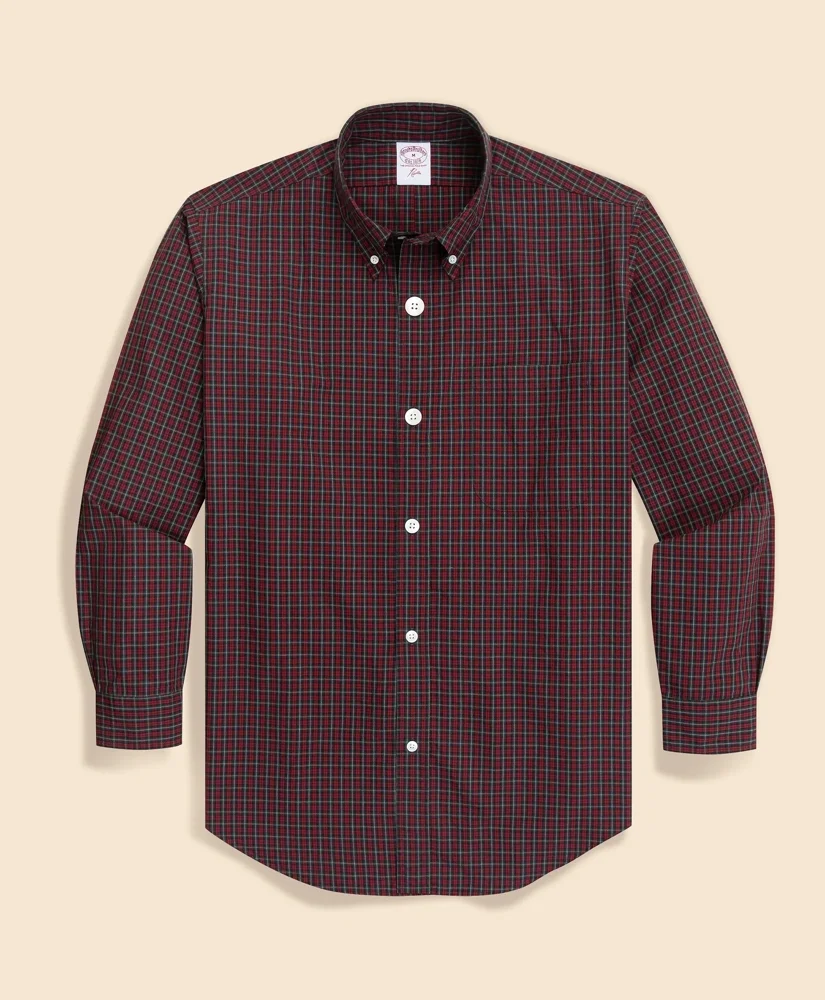 Brooks Brothers x NEEDLES Cotton Poplin Mini Tartan Check Button-Down Shirt - 1