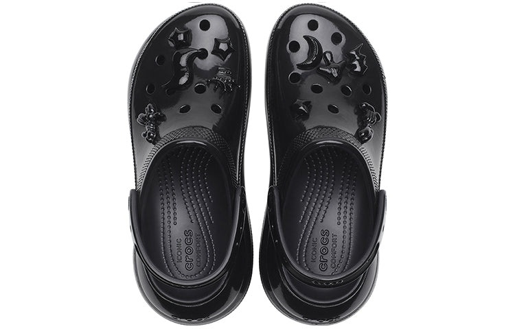 (WMNS) Crocs Crush High Shine Clogs 'Black' 209285-001 - 4