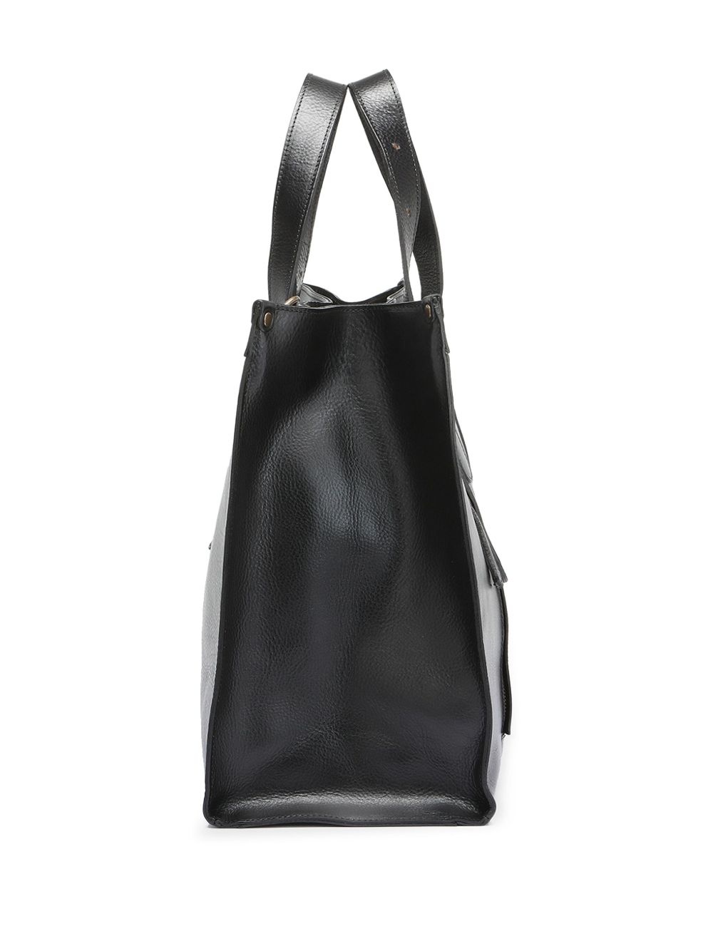 leather tote bag - 3