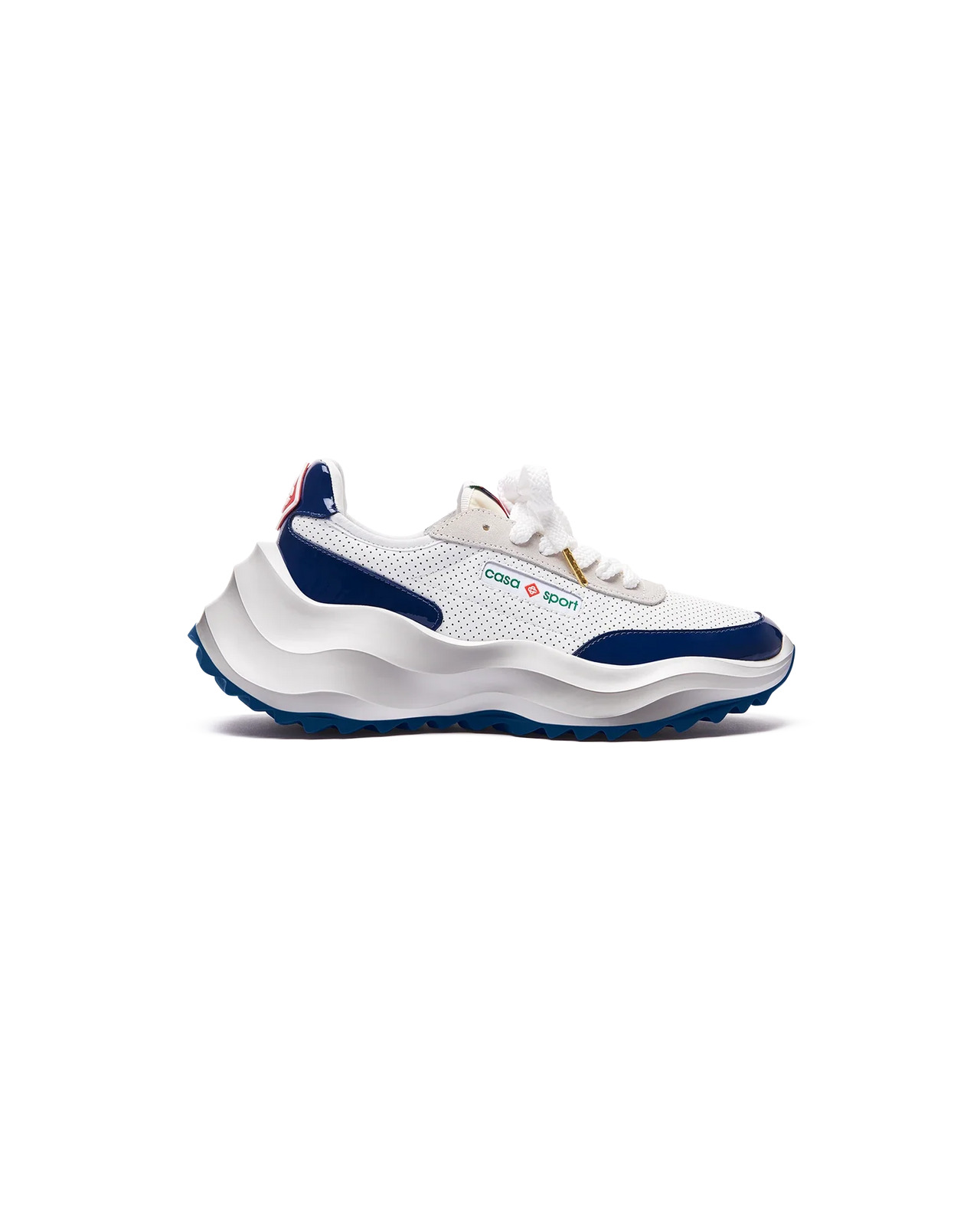 Womens Atlantis White & Midnight Navy Sneaker - 1