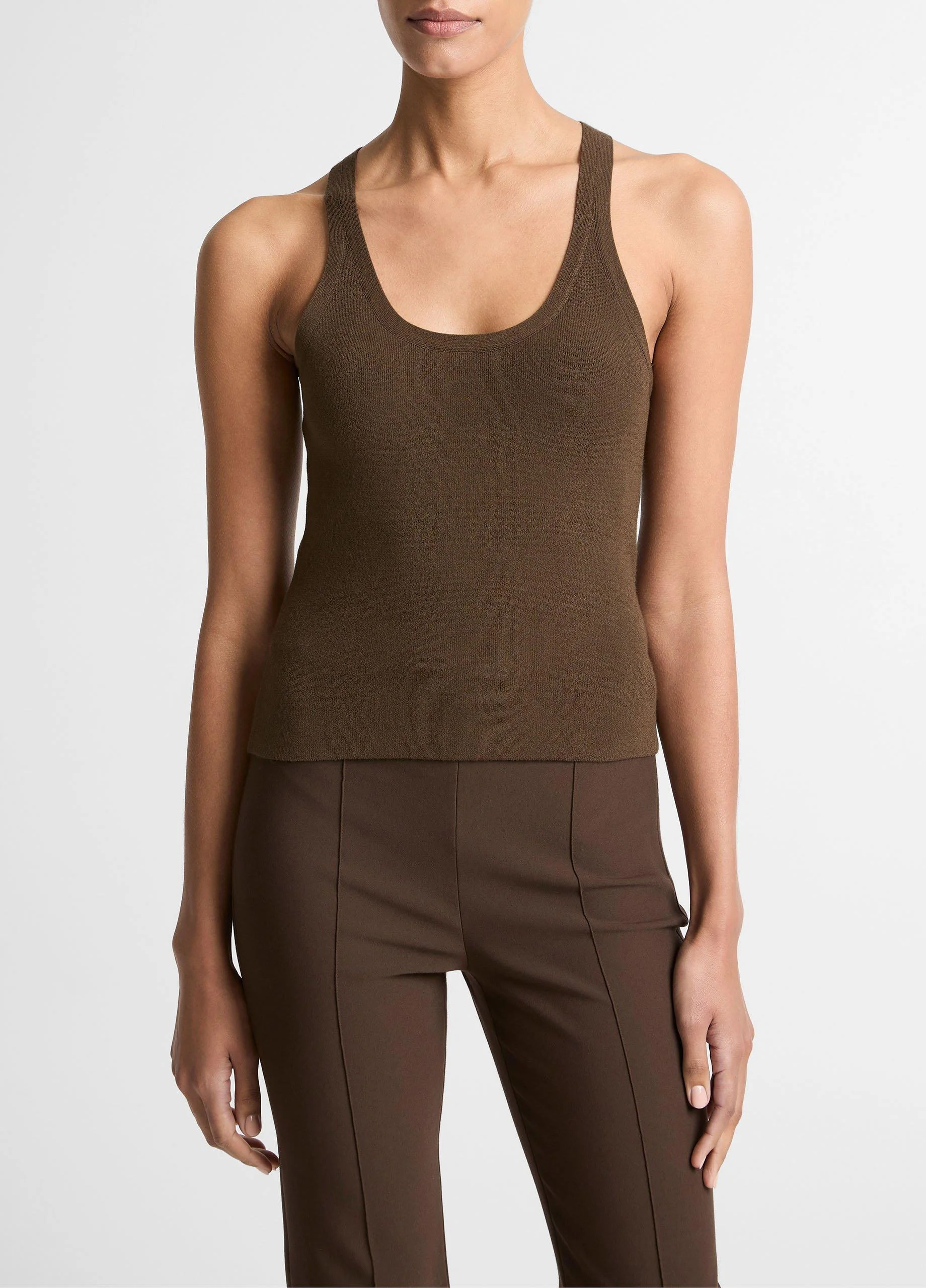 Milano-Stitch Scoop-Neck Sweater Tank - 1