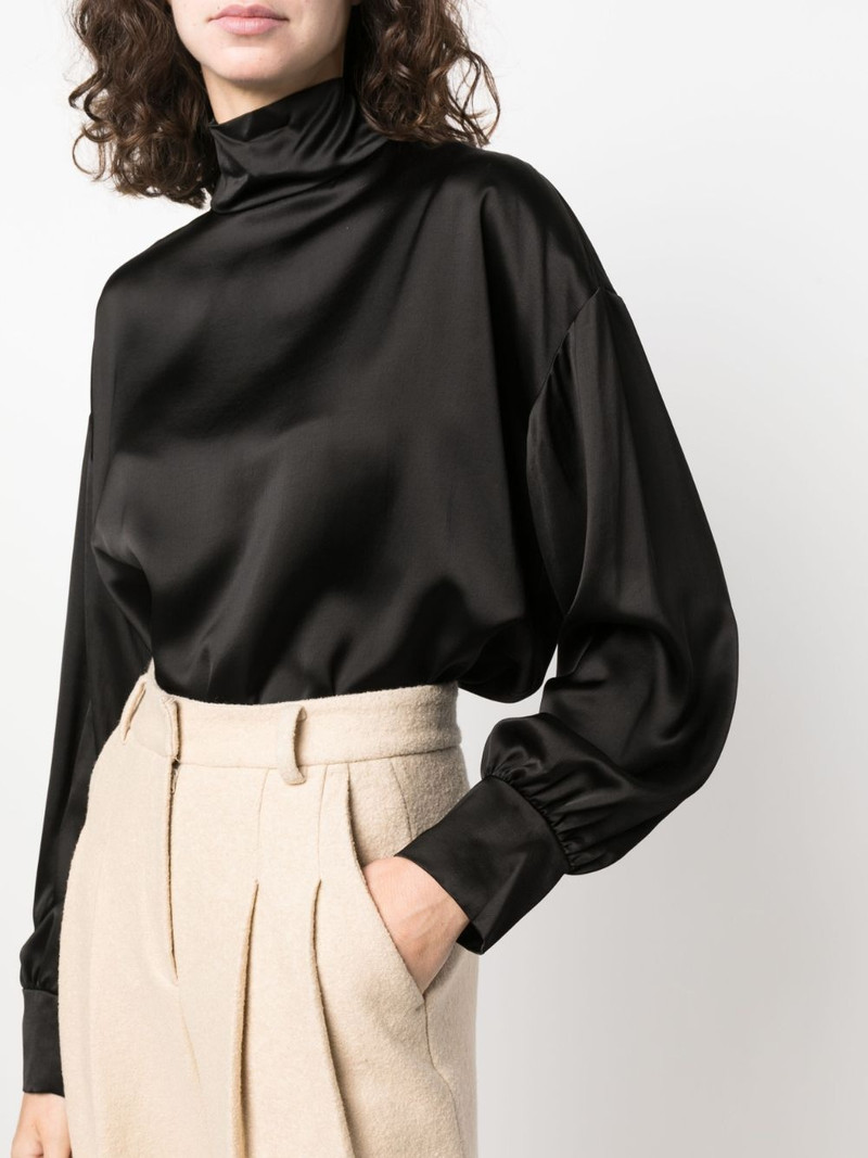 high-neck satin blouse 5