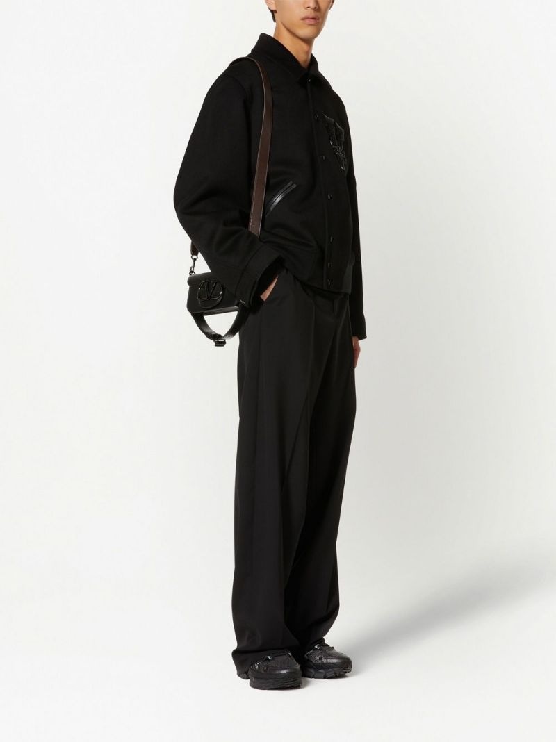 wide-leg wool trousers - 3