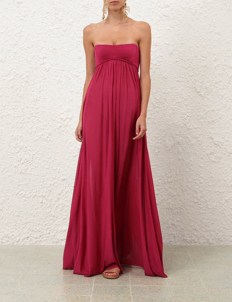Zimmermann LUNA JERSEY BANDEAU GOWN outlook