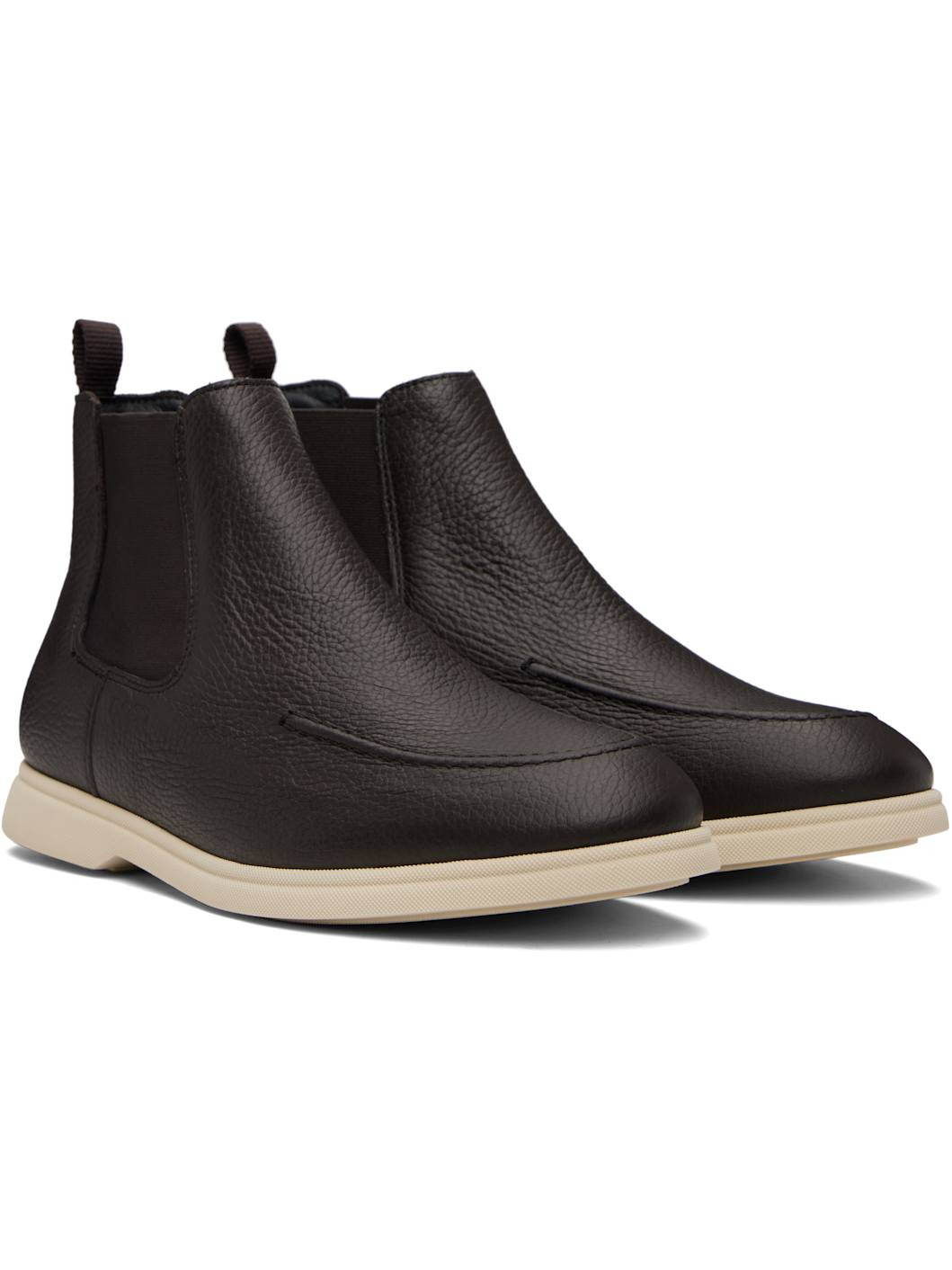 Brown Leather Chelsea Boots - 4