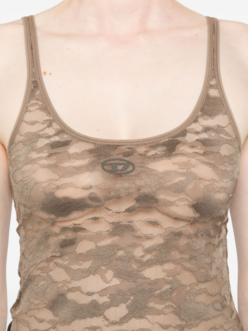 lace-panelled top - 5