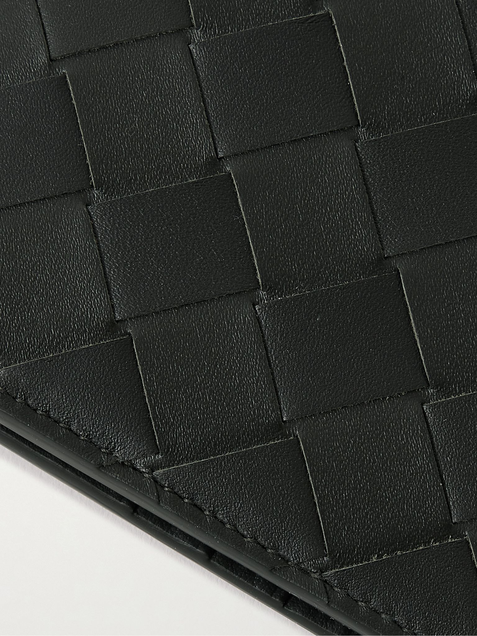 Intrecciato Leather Billfold Wallet Green - 3