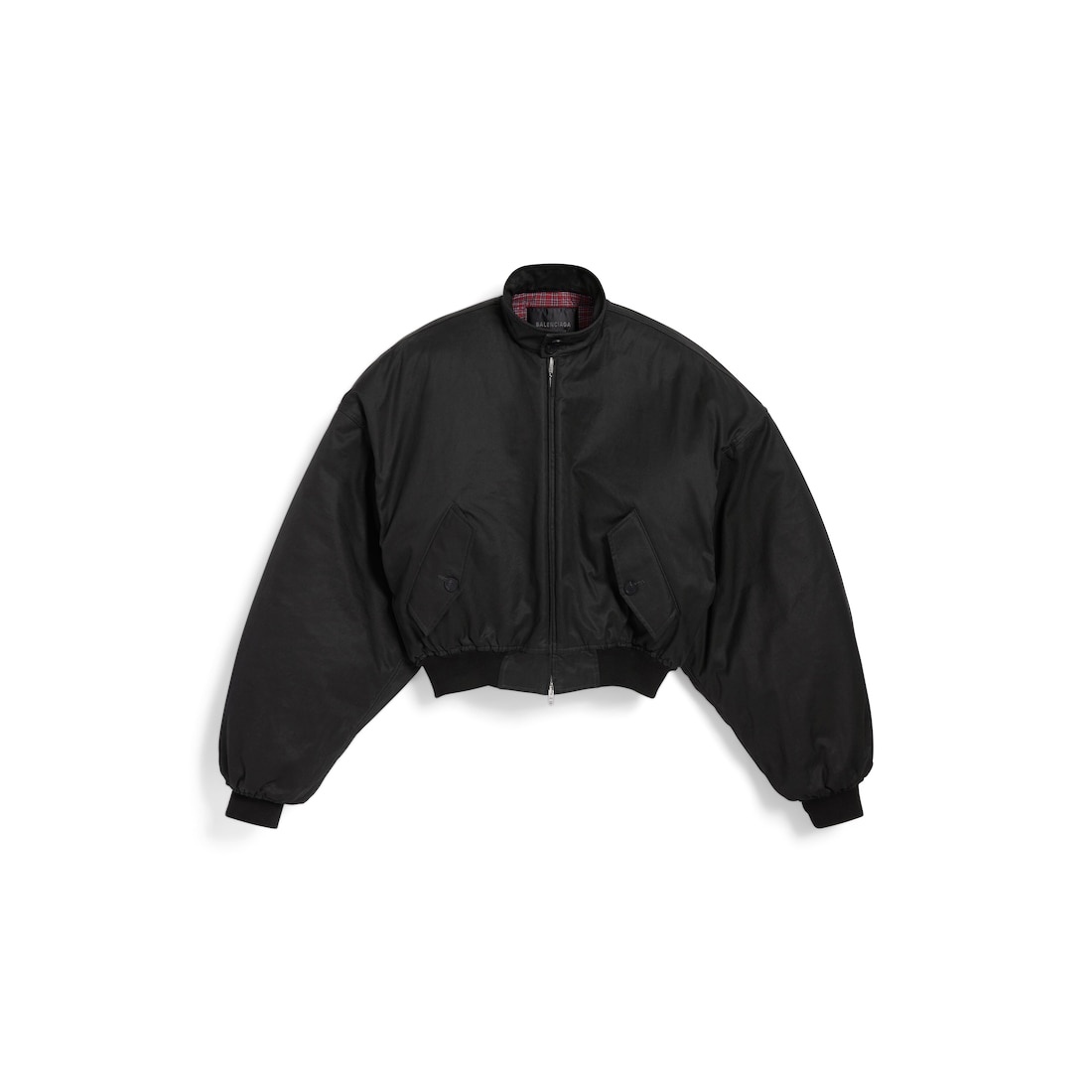 Round Harrington Jacket in Black - 1
