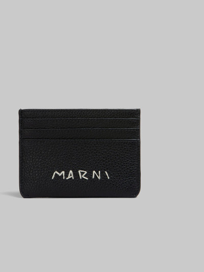 Marni BLACK LEATHER CARDHOLDER WITH MARNI MENDING outlook