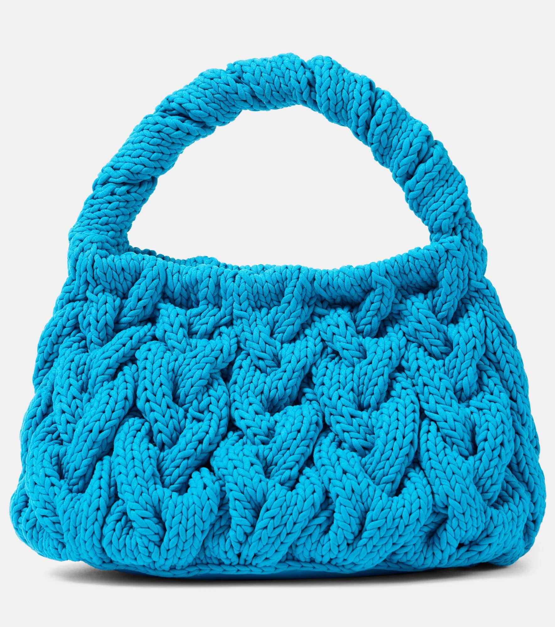 Cable-knit tote bag - 1