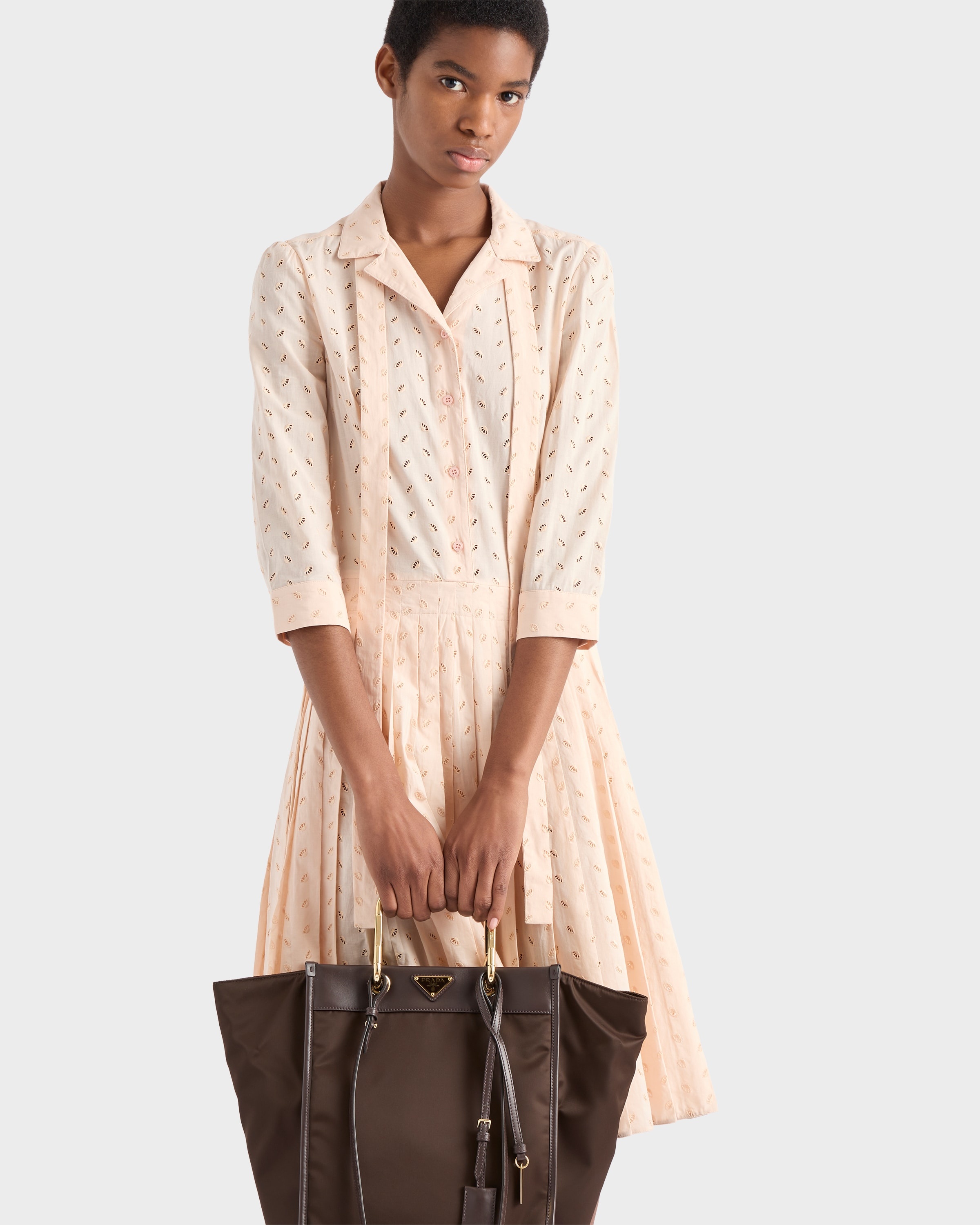 Eyelet lace shirt dress - 3