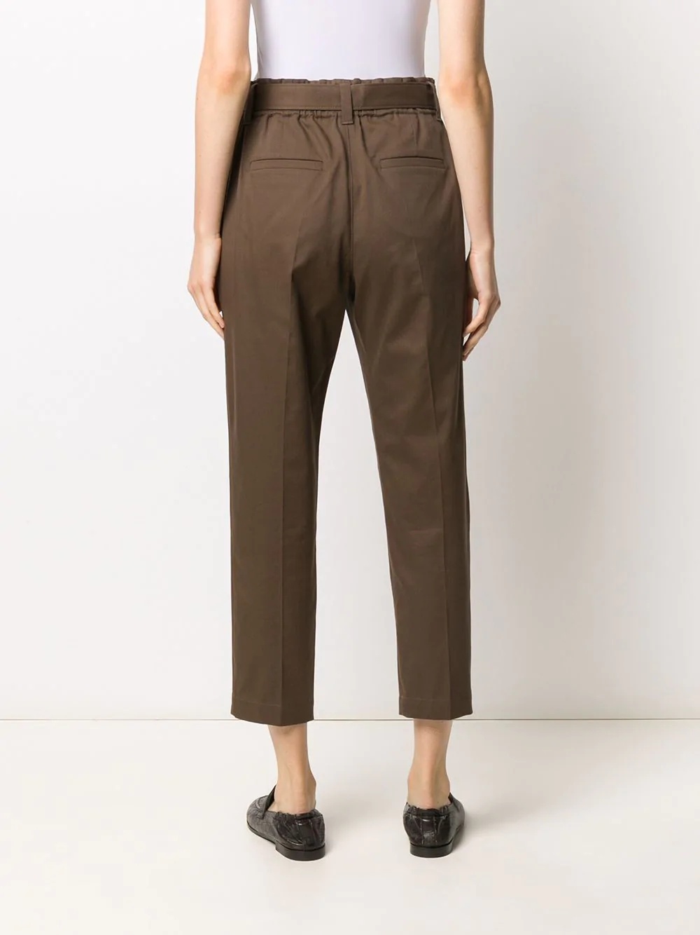 belted straight-leg trousers - 4