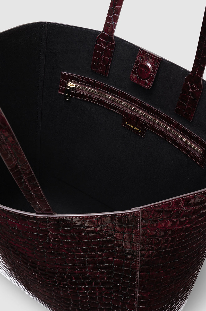 Elly Tote - Burgundy Embossed 4