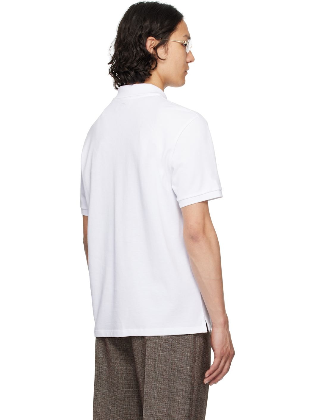 White Cotton Ami de Coeur Polo - 3