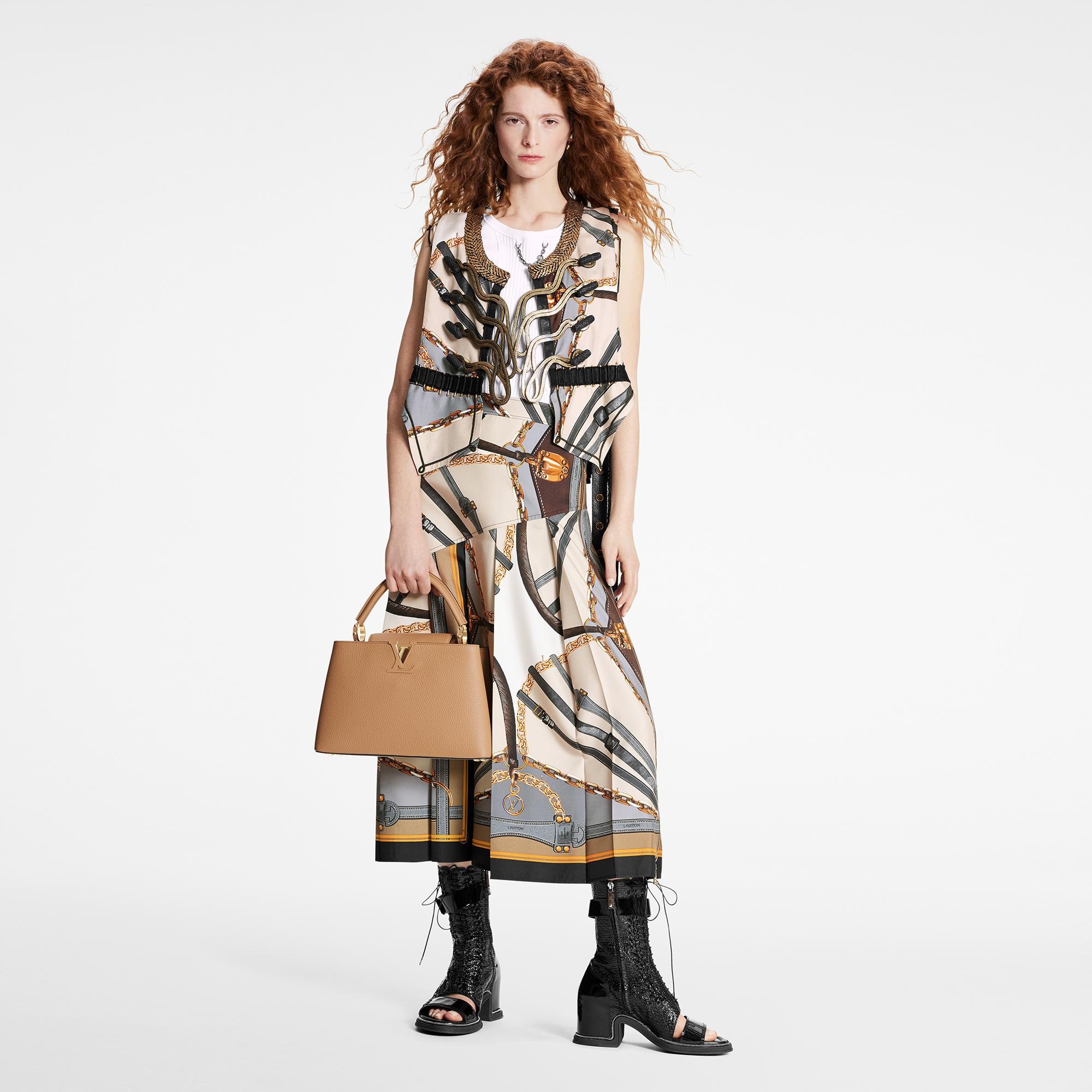 Scarf Print Asymmetrical Midi Skirt - 2
