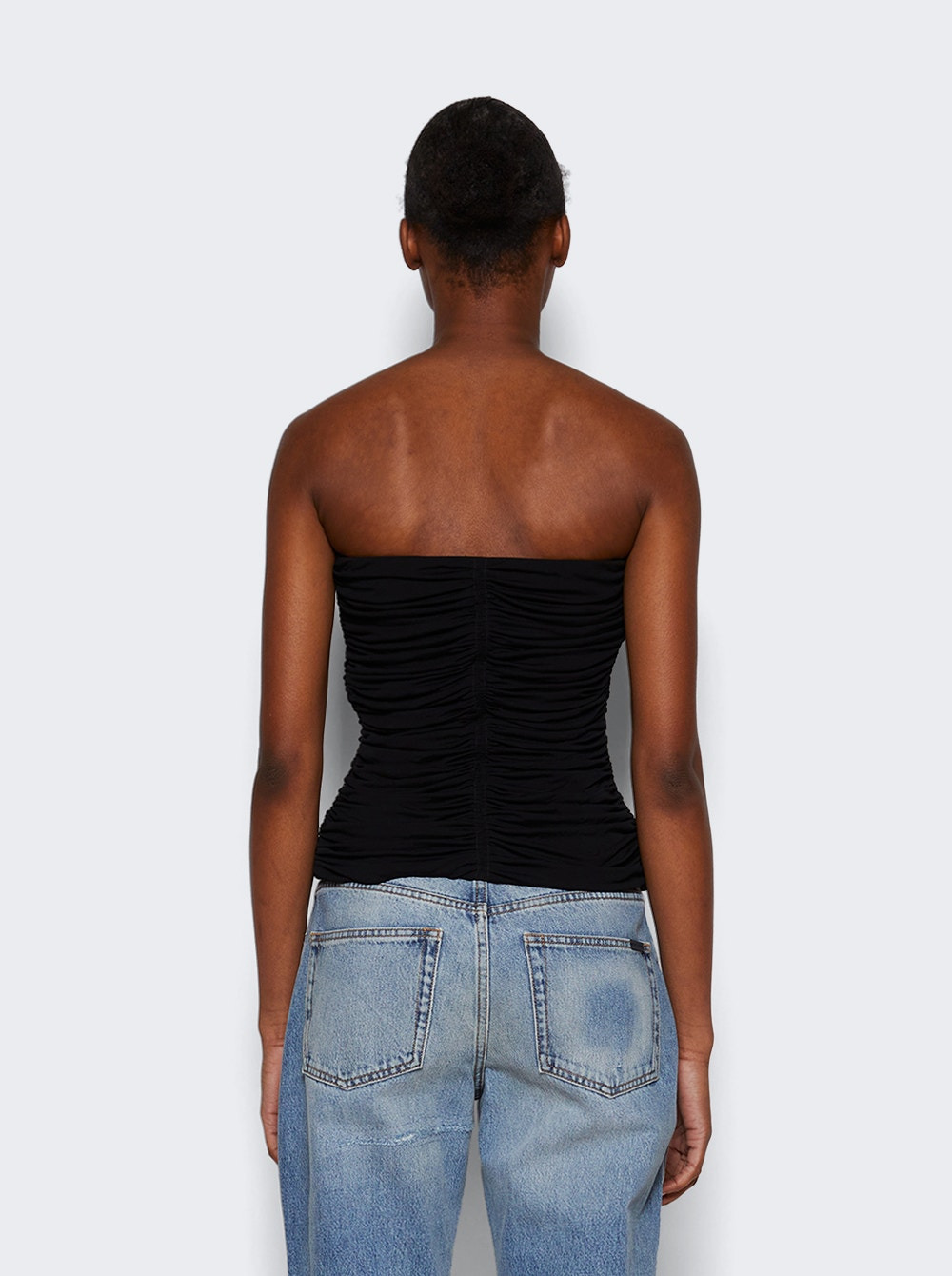 Crepe Jersey Bustier Top Black - 5