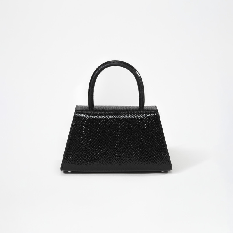 Black Python Diamante Bow Mini Bag 3