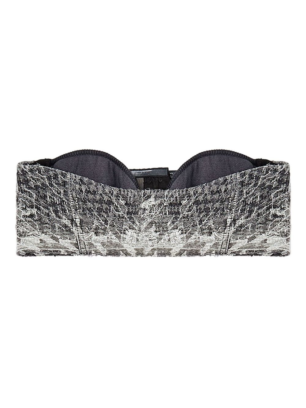 jacquard-denim bralette - 5