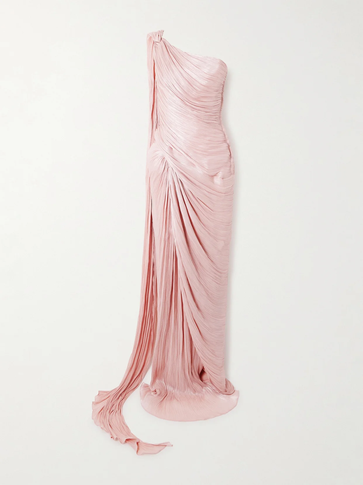 Roseya Asymmetric Draped Silk-satin Gown - 1