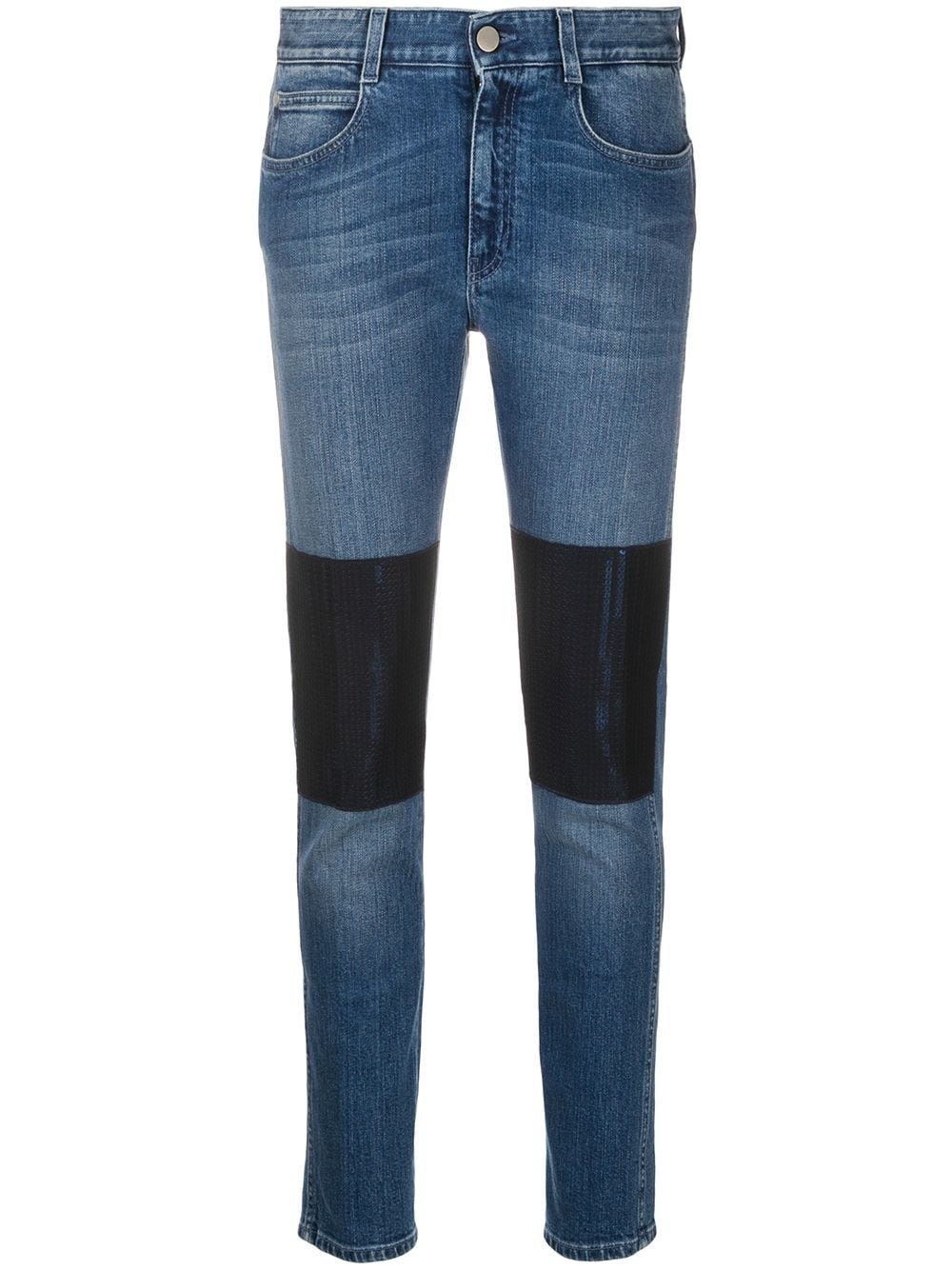 knee-patch skinny jeans - 1