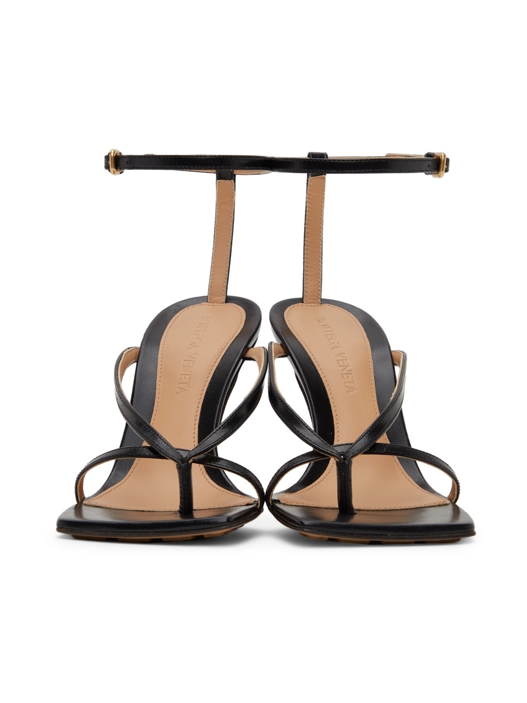Black Stretch Heeled Sandals - 2