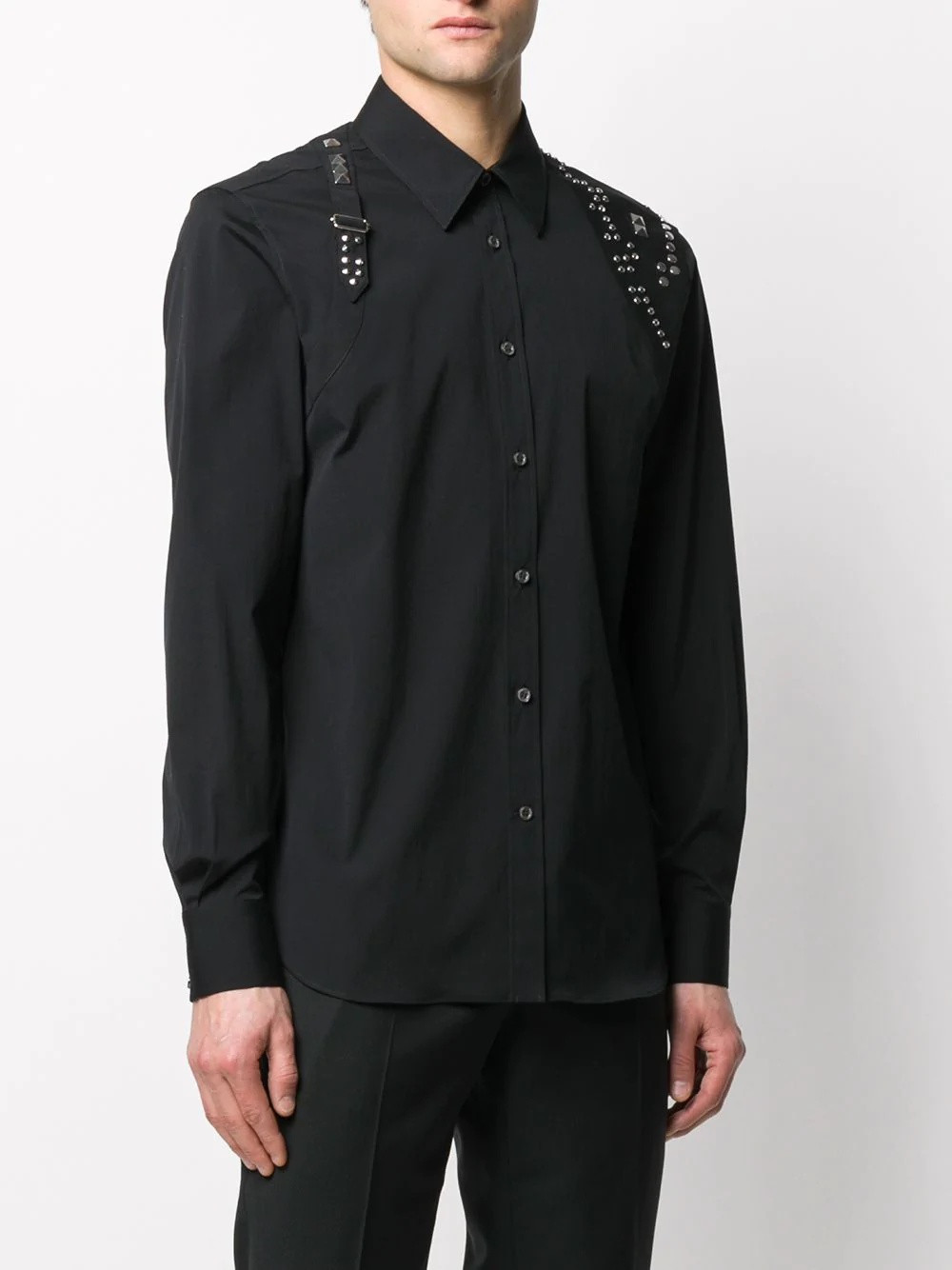 Harness stud-embellished shirt - 3