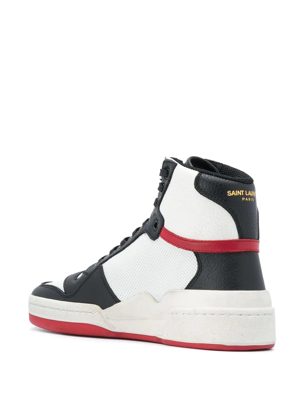 panelled high-top sneakers - 3