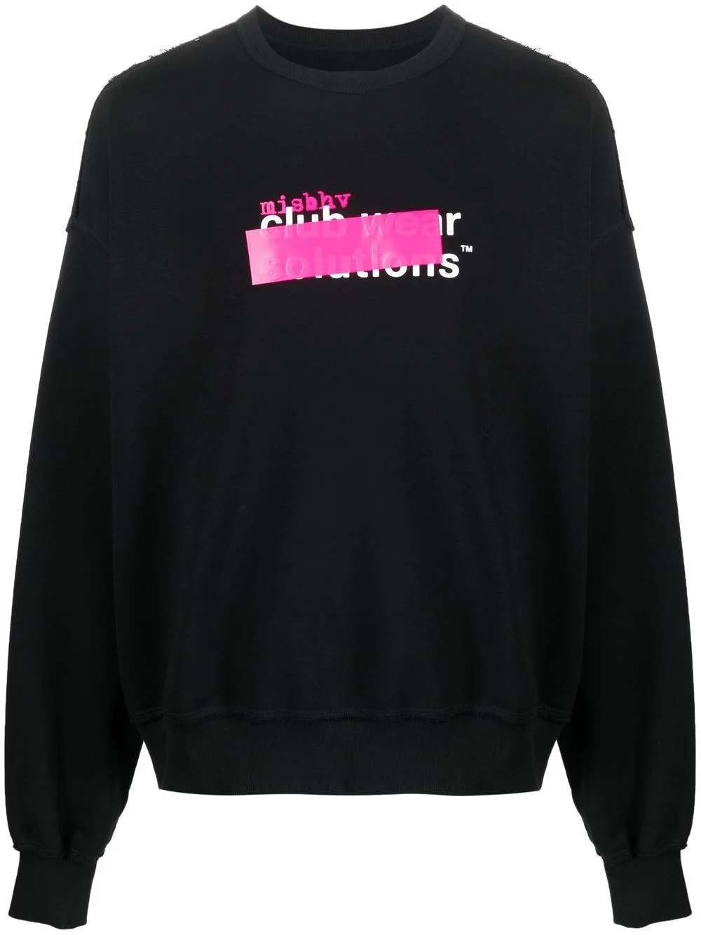 logo-print distressed sweatshirt - 1