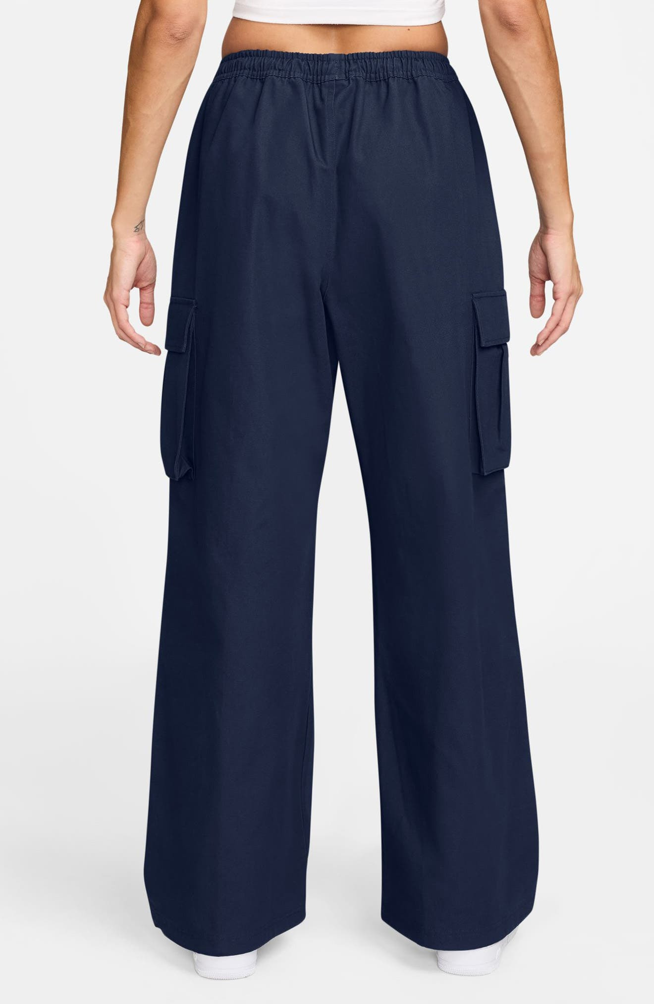 Nike Sportswear Loose Woven Cargo Pants in Midnight Navy/Sail at Nordstrom - 2