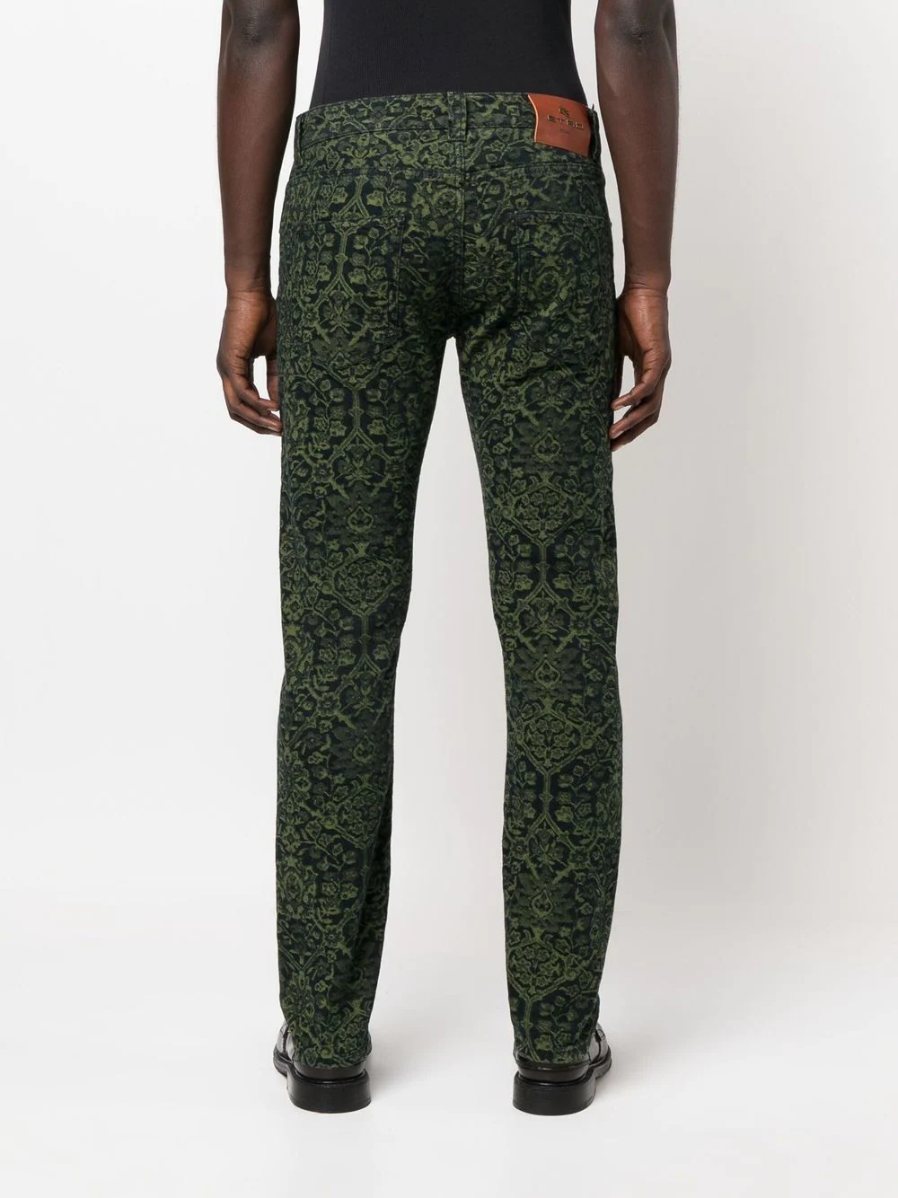 graphic-print straight-leg trousers - 4