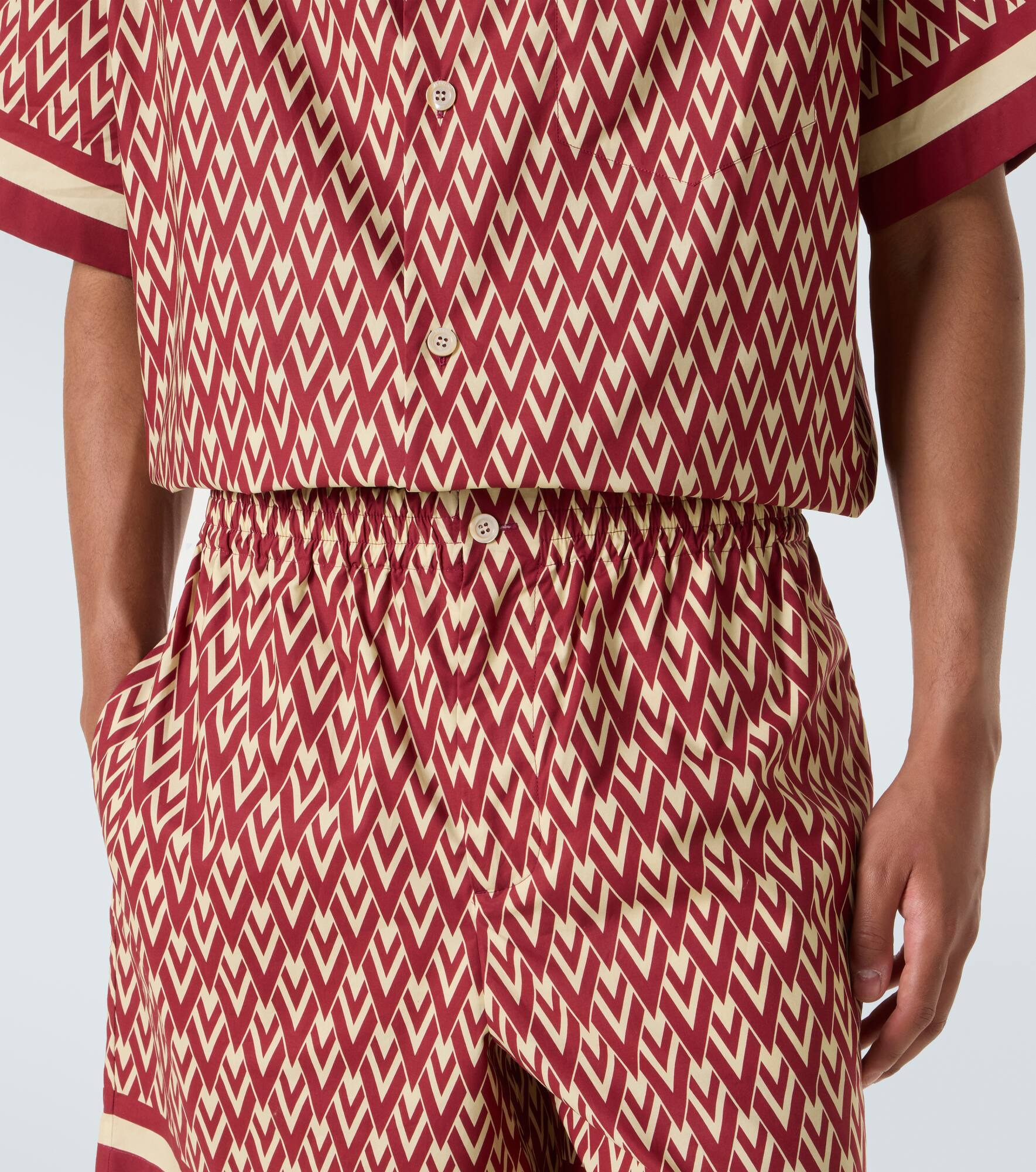 Toute La V cotton poplin Bermuda shorts - 5