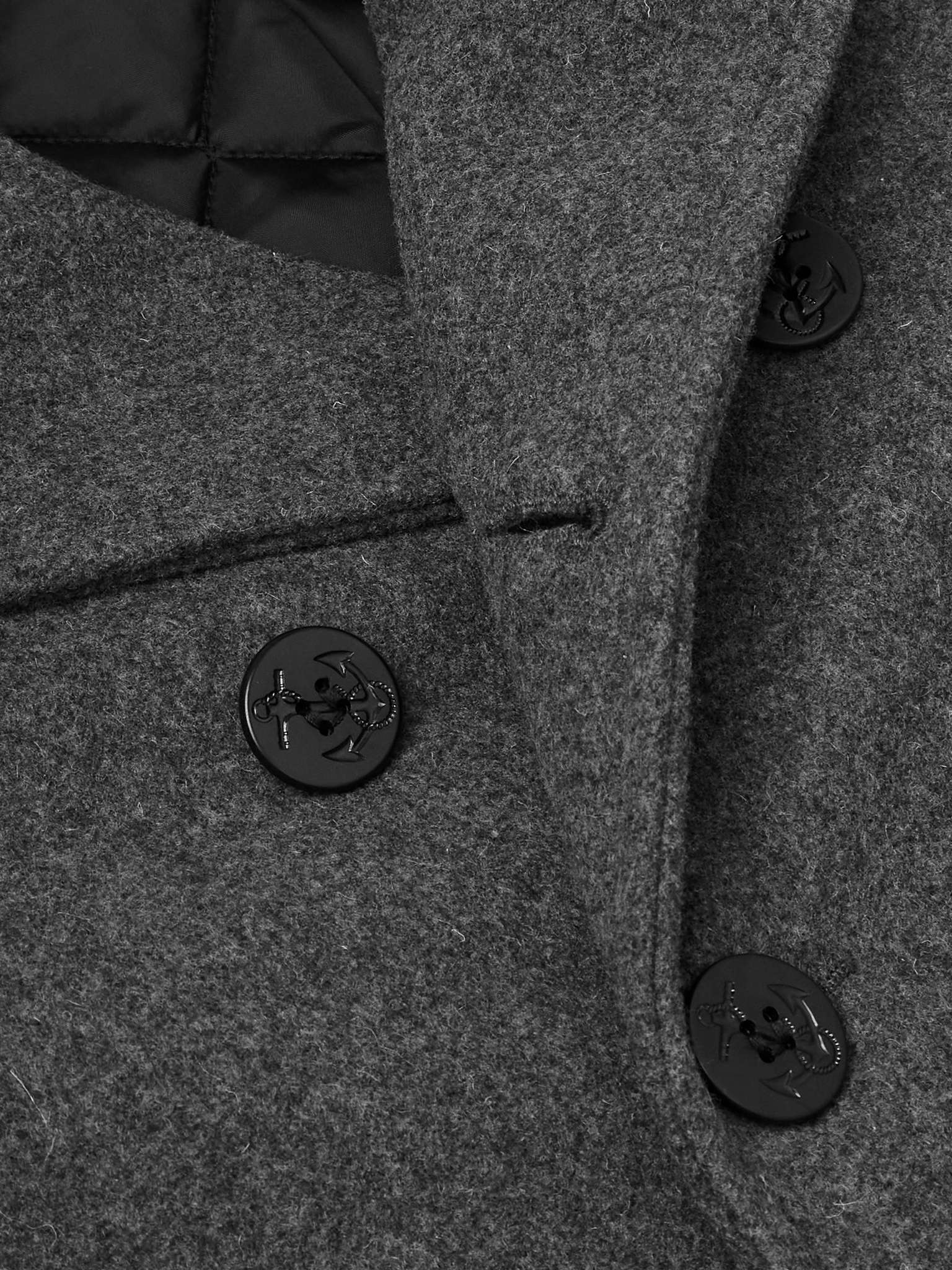 Melton Wool-Blend Peacoat - 5