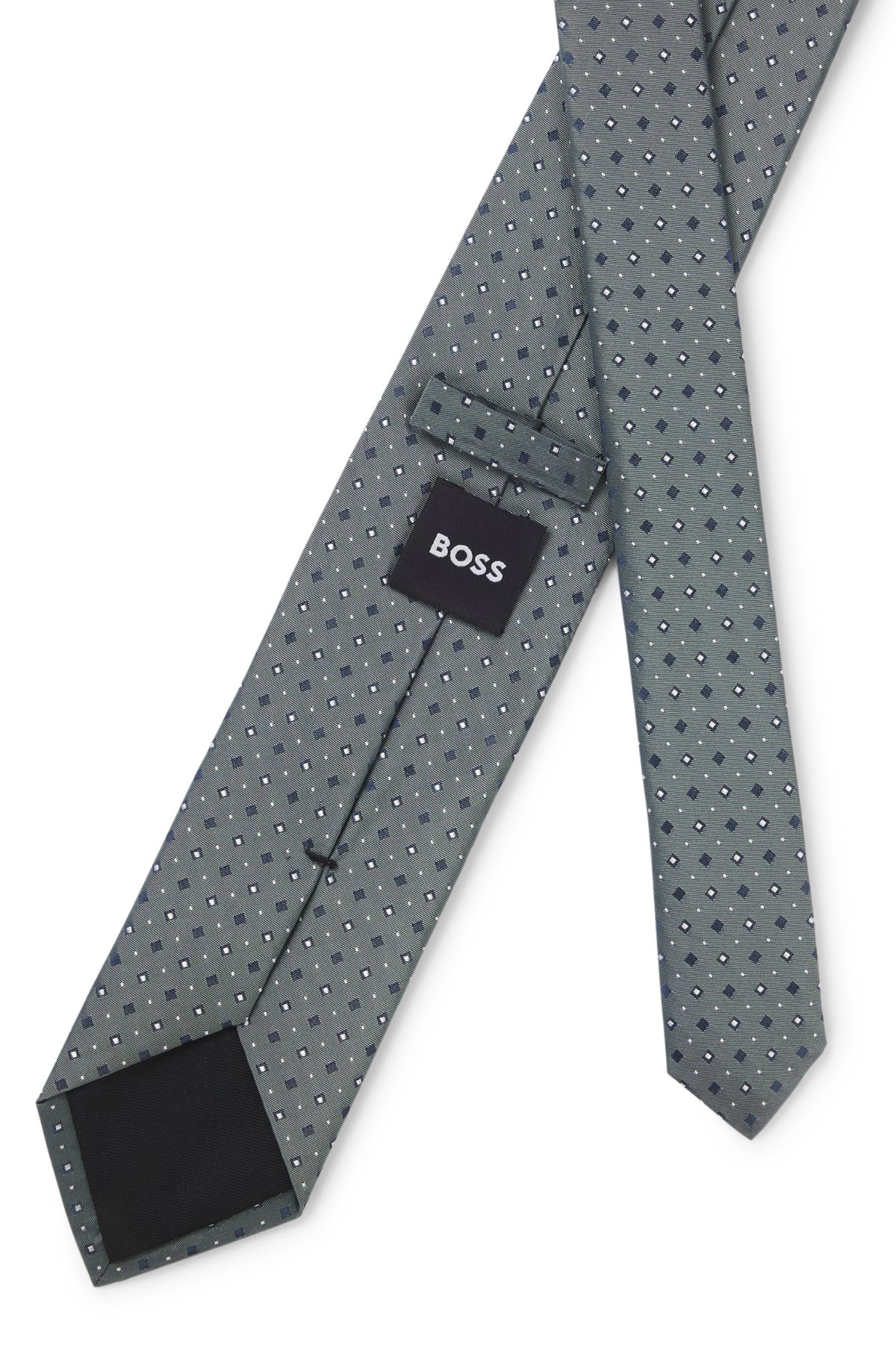 SILK-BLEND TIE WITH JACQUARD PATTERN - 5