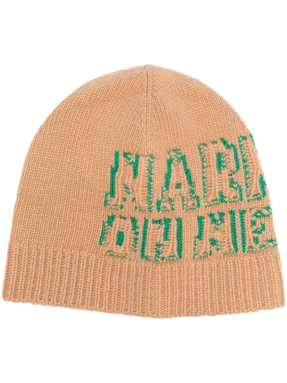 logo embroidered beanie hat - 1