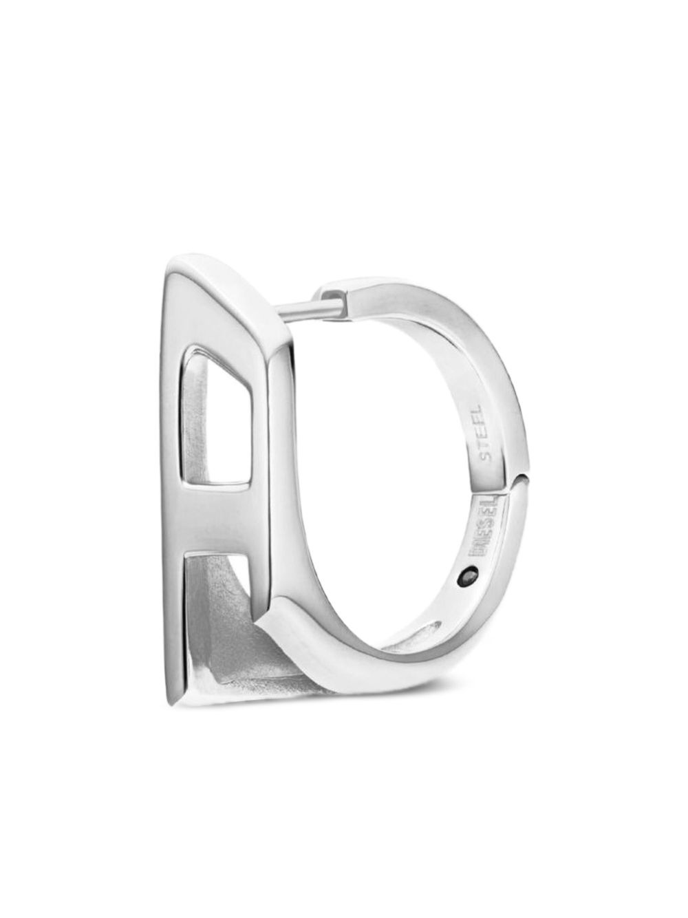 steel hoop earrings - 3