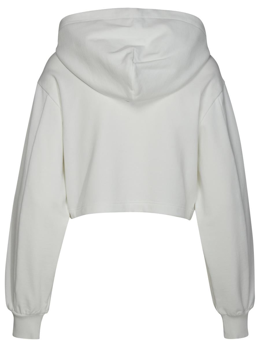 DOLCE & GABBANA WHITE COTTON SWEATSHIRT - 3