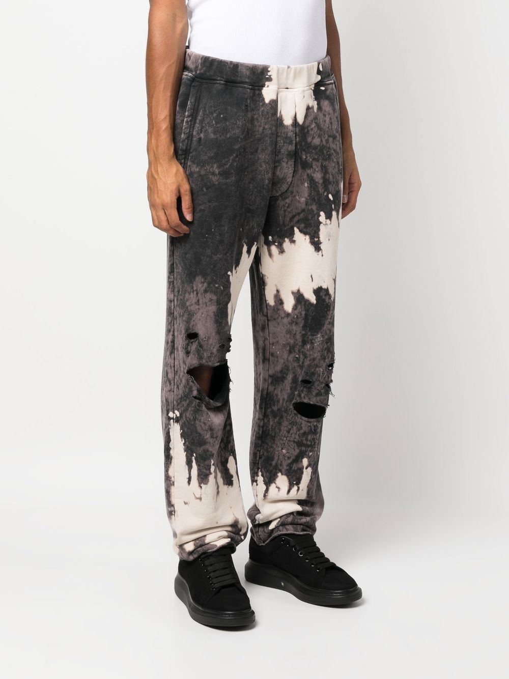 distressed-effect logo track pants - 3