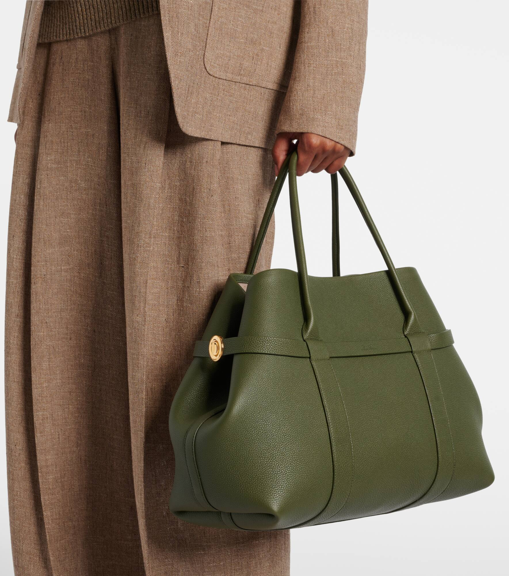 Ghiera Large leather tote bag - 7