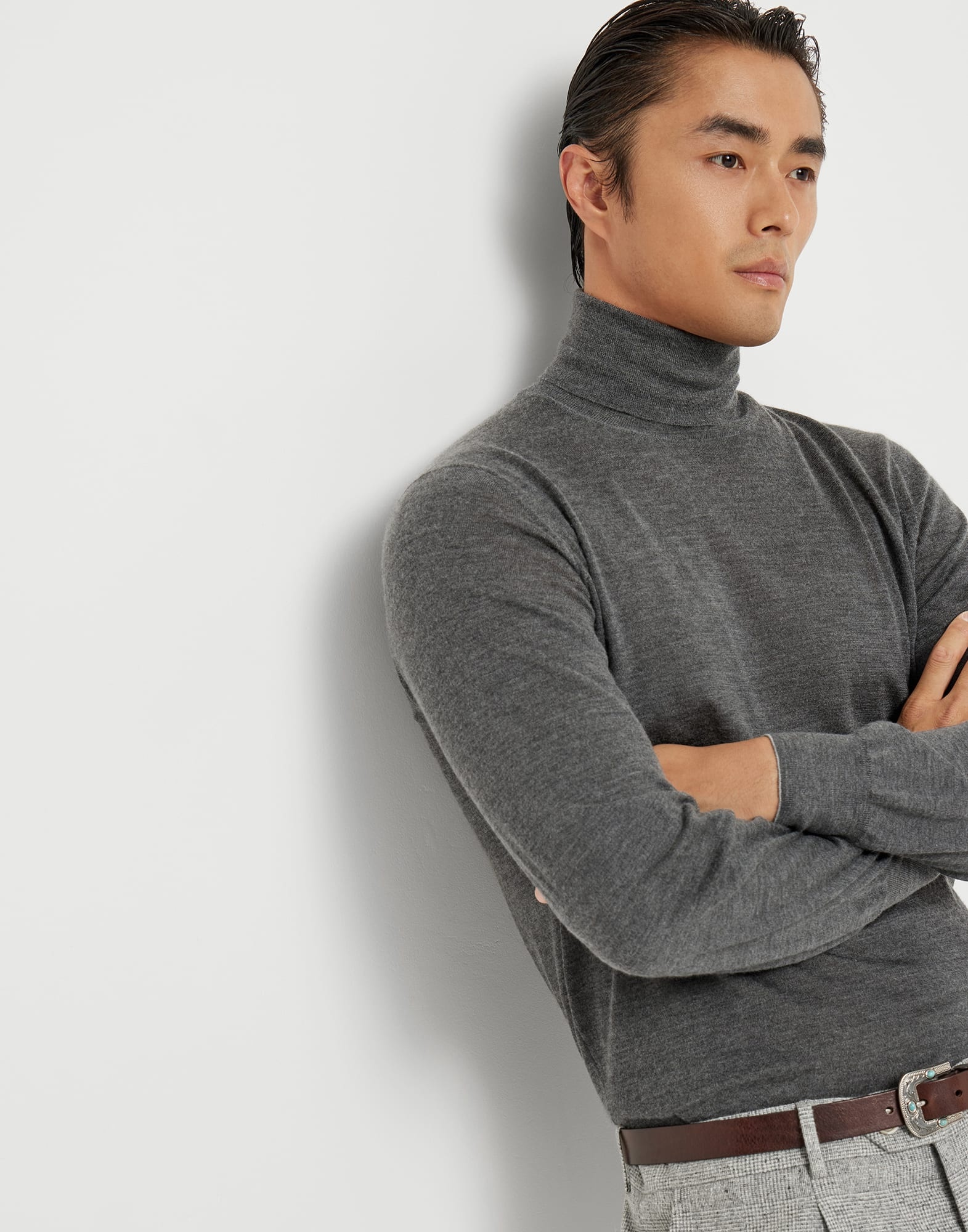 Cashmere and silk lightweight turtleneck sweater - 4