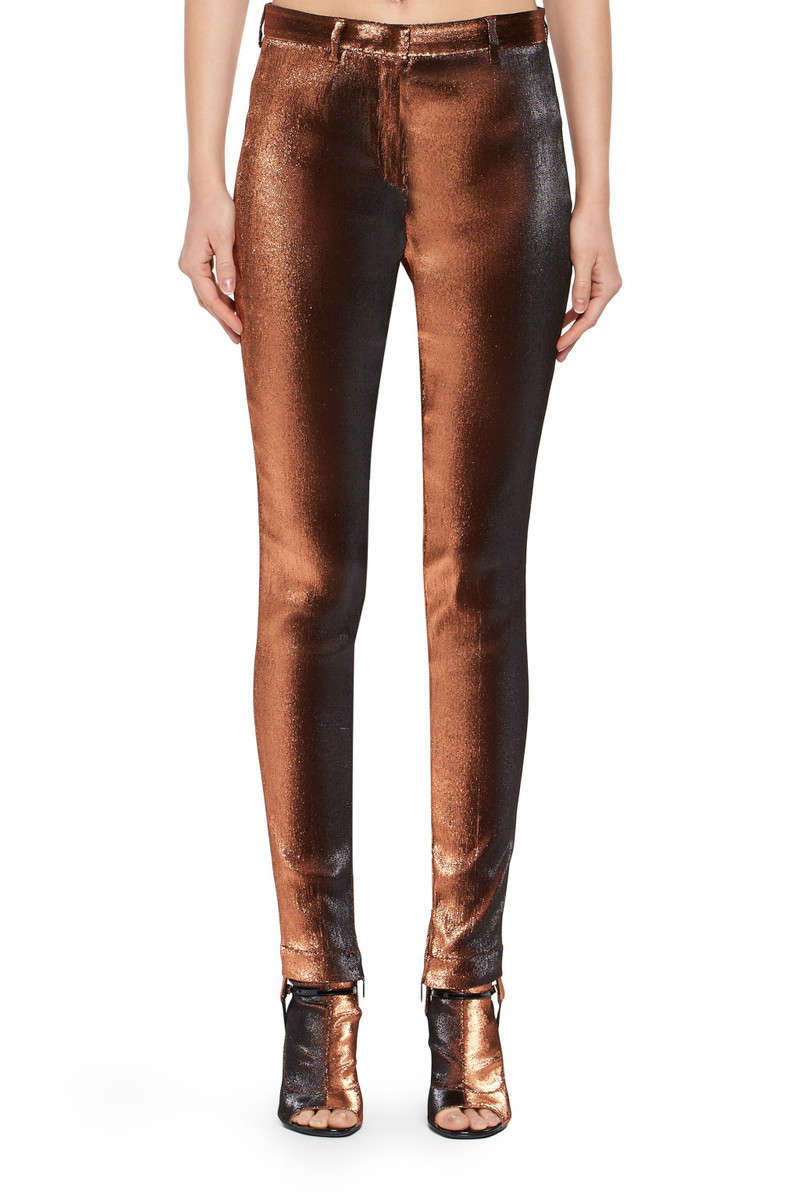 Metallic stretch lurex solid trousers 3
