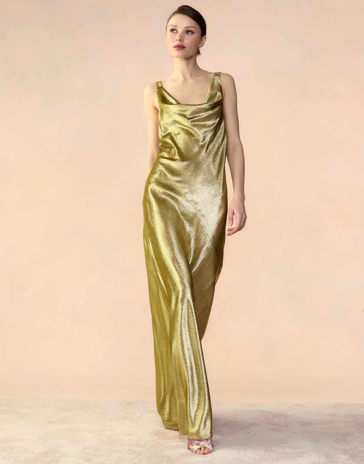 Liquid Gold Lamé Dress - 6
