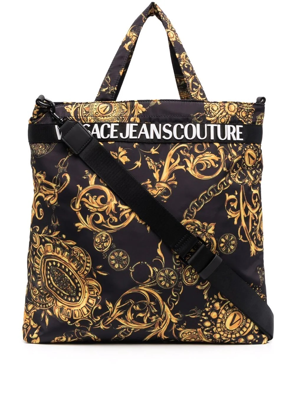 barocco-print tote bag - 1