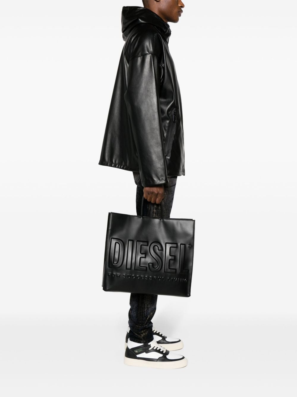 Dsl 3D faux-leather tote bag - 2