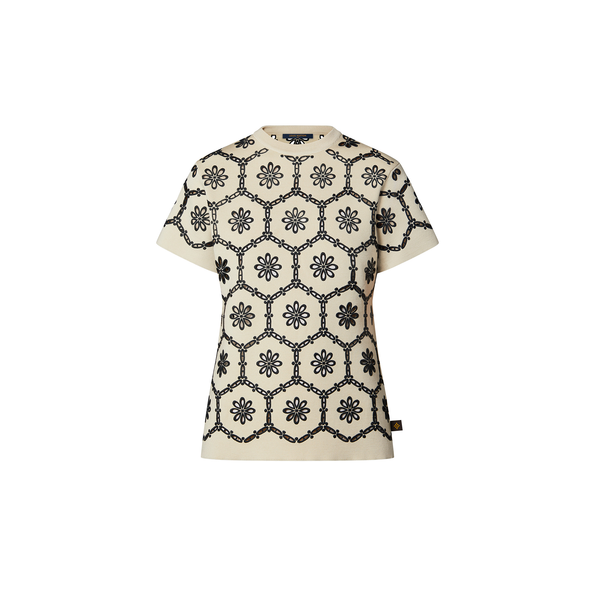 Broderie Anglaise Knit Top - 1