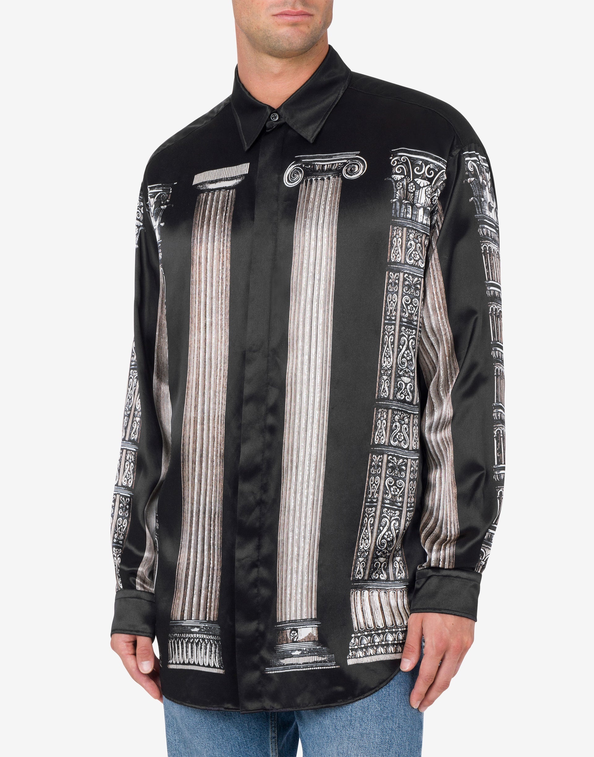 SATIN SHIRT ITALIAN COLUMNS - 1