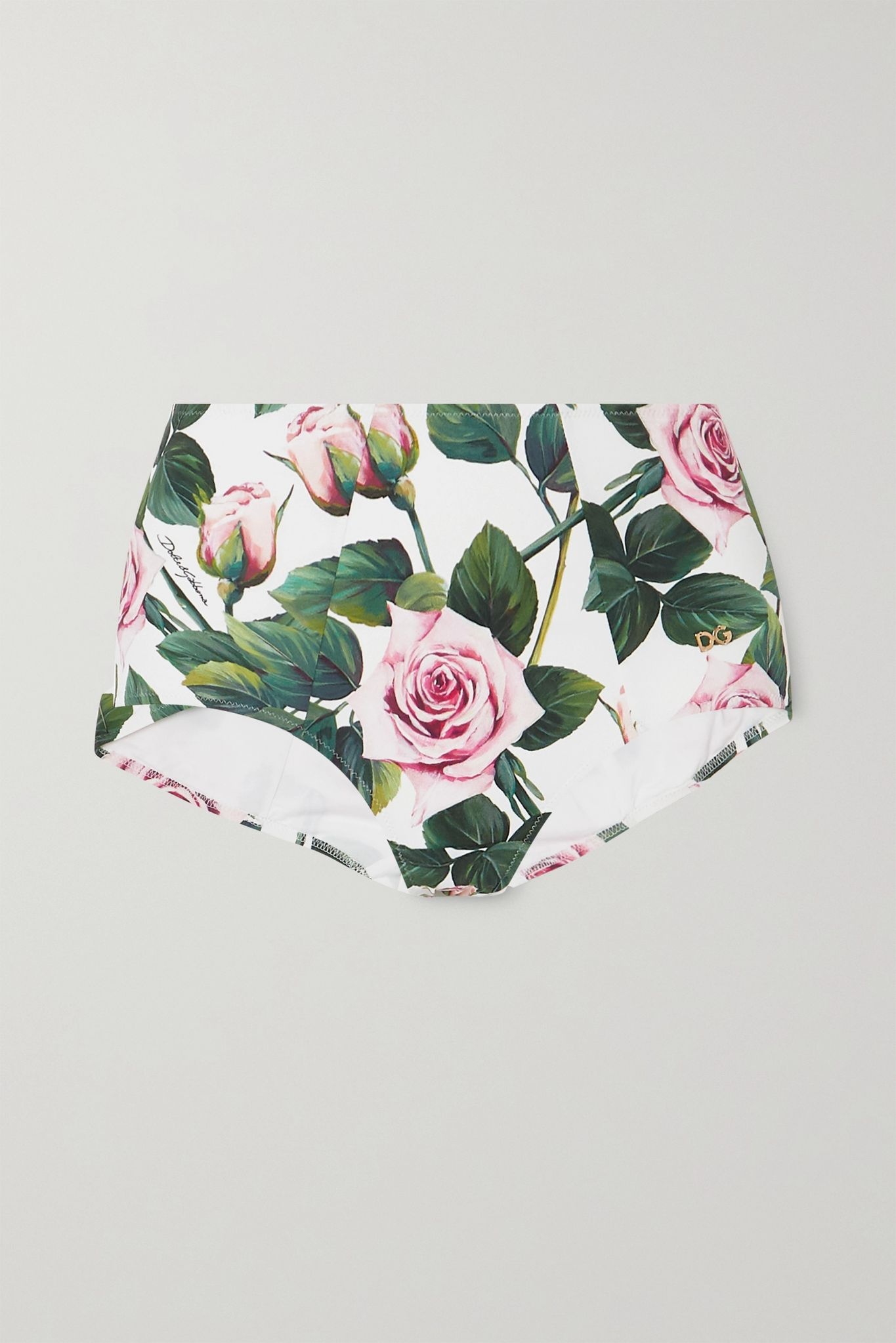 Floral-print bikini briefs - 1