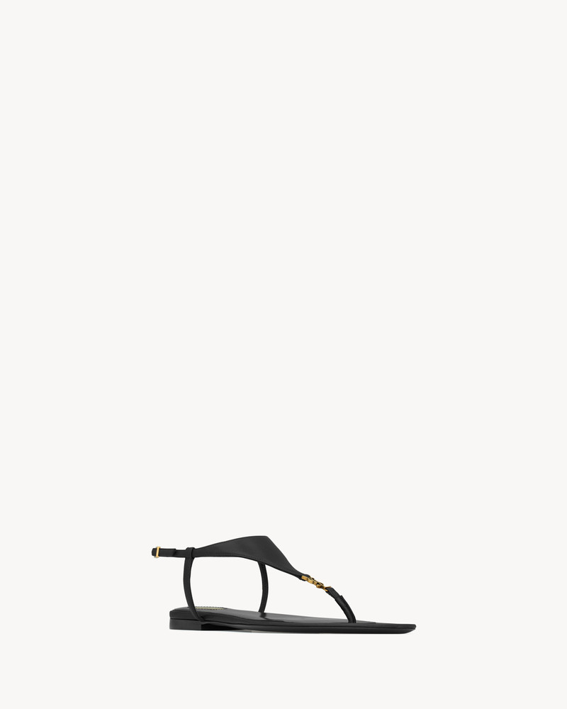 SAINT LAURENT CASSANDRA SANDALS IN SMOOTH LEATHER outlook