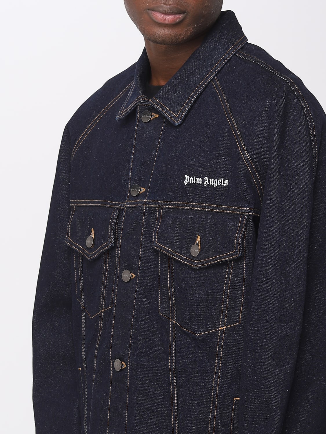 Palm Angels Palm Angels denim jacket with logo | giglio