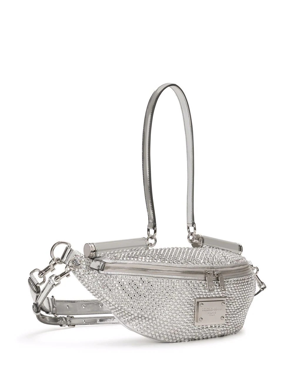 crystal-embellished leather belt bag - 3