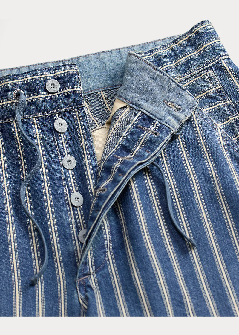 Indigo Striped Denim Pant 3